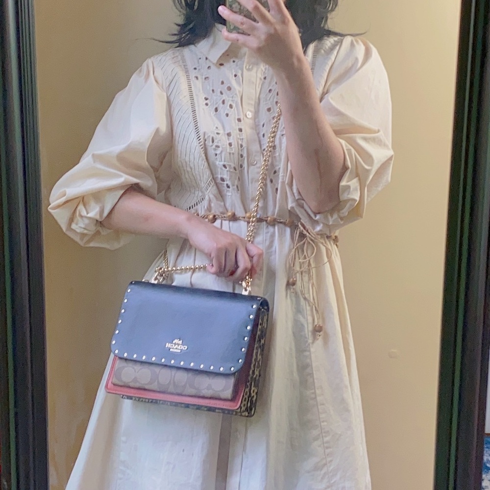 Coach Klare Crossbody In Signature Canvas With Rivets - Picture 10 of 11